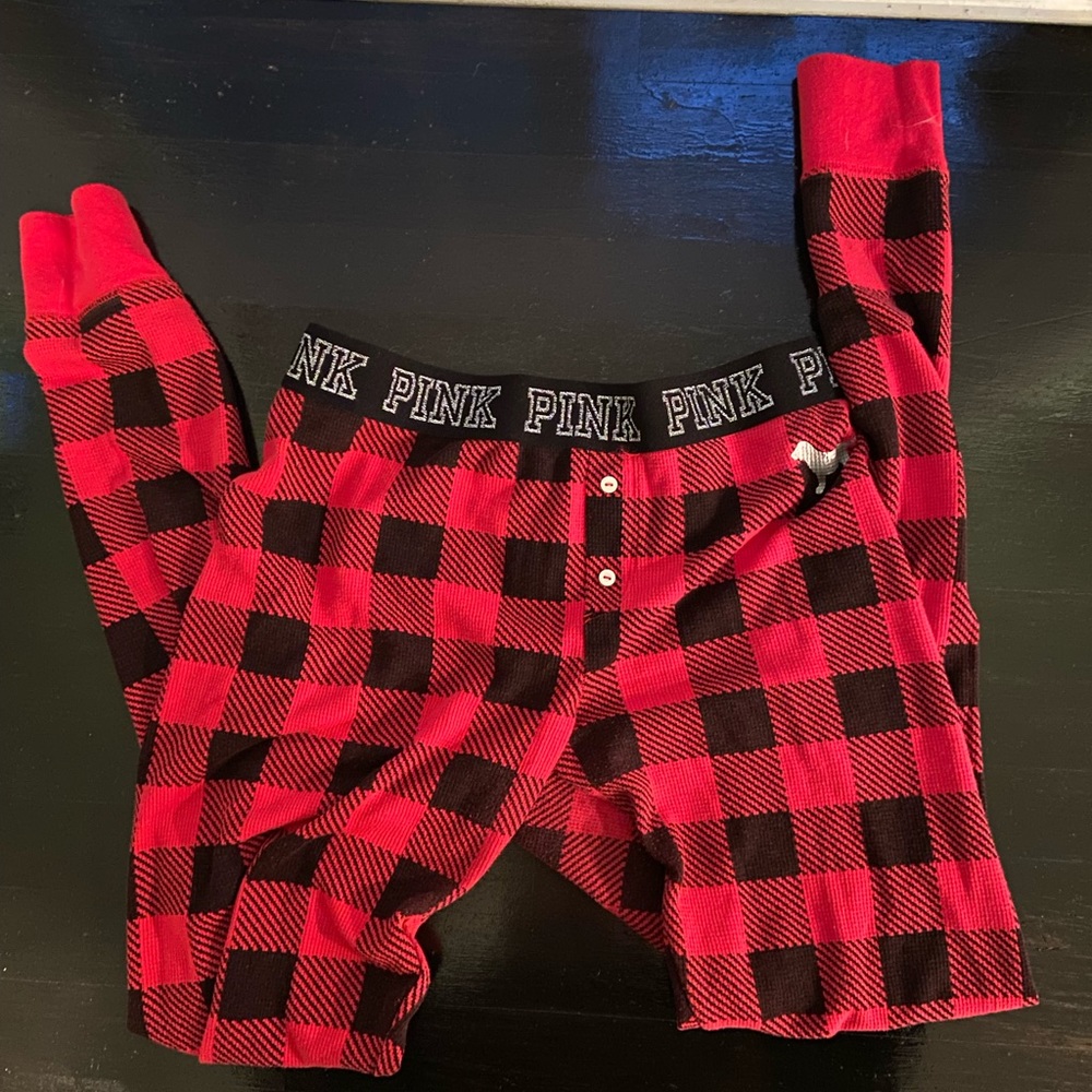 Victoria’s Secret Pink plaid joggers